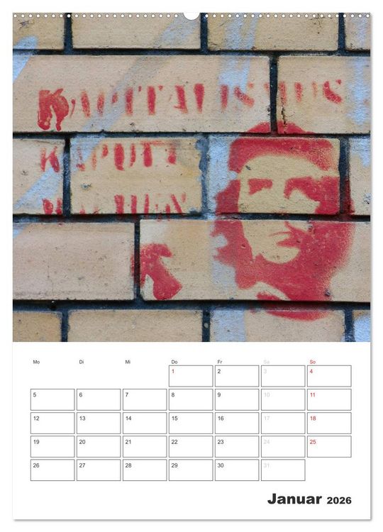 Produktbild: STENCIL ART 2026 - Schablonen Graffiti an H&auml;userfassaden / Planer (hochwertiger Premium Wandkalender 2026 DIN A2 hoch), Kunstdruck in Hochglanz