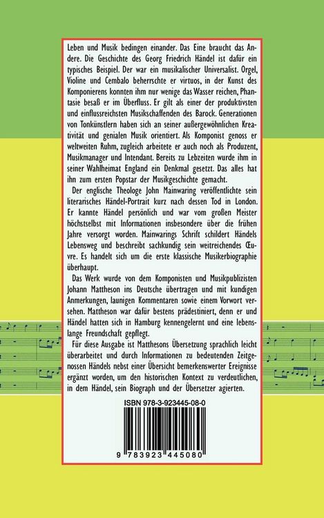 Produktbild: Leben und Musik des Georg Friedrich H&auml;ndel