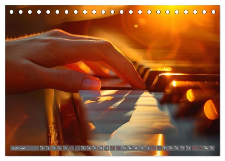 Produktbild: Tr&auml;ume aus Piano, Klavier und Fl&uuml;gel (Tischkalender 2026 DIN A5 quer), CALVENDO Monatskalender