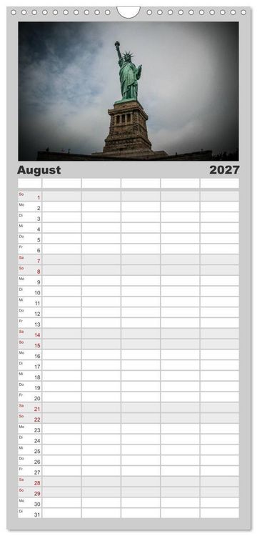 Produktbild: Familienplaner 2027 - New York Shoots mit 5 Spalten (Wandkalender, 21 x 45 cm) CALVENDO