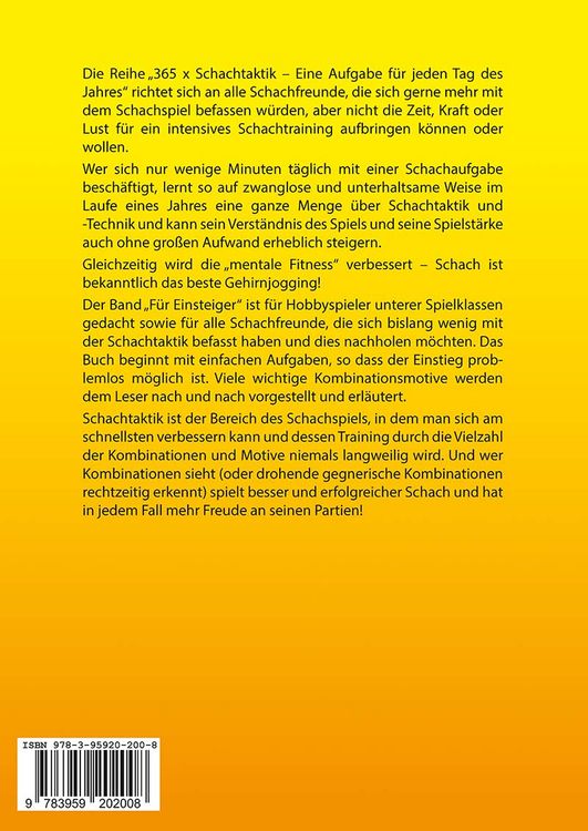 Produktbild: 365 x Schachtaktik f&uuml;r Einsteiger