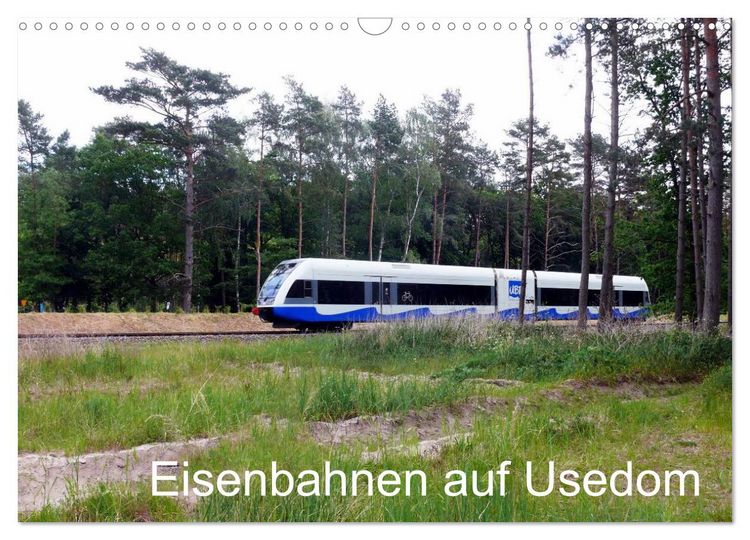 Produktbild: Eisenbahnen auf Usedom (Wandkalender 2026 DIN A3 quer), CALVENDO Monatskalender