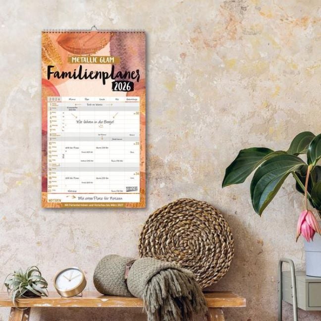 Produktbild: Familienplaner Metallic Glam 2026