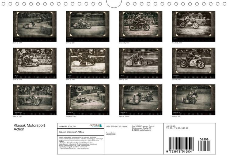 Produktbild: Klassik Motorsport Action (Wandkalender 2022 DIN A4 quer)