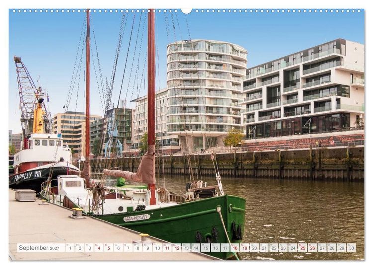 Produktbild: Hamburg. HafenCity, Kontorhausviertel und Speicherstadt. (hochwertiger Premium Wandkalender 2027 DIN A2 quer), Kunstdruck in Hochglanz