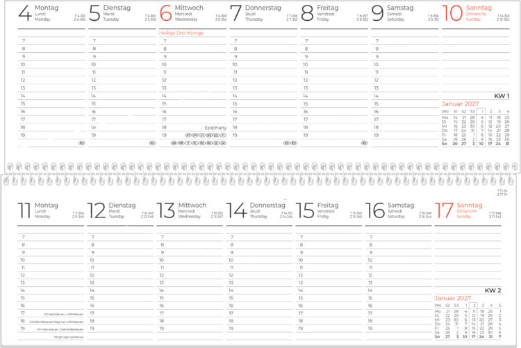 Produktbild: Tischkalender Classic blue 2027