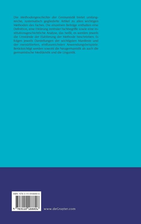 Produktbild: Methodengeschichte der Germanistik