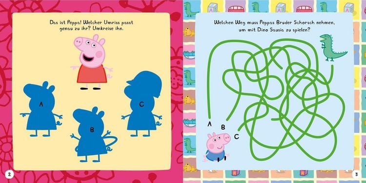 Produktbild: Peppa Pig Stickerspa&szlig;. Kunterbunte, kreative Seiten zum Stickern, R&auml;tseln und Ausmalen