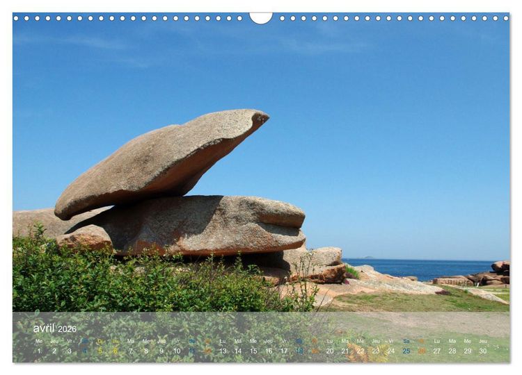Produktbild: BRETAGNE La C&ocirc;te de granit rose (Calendrier mural 2026 DIN A3 vertical), CALVENDO calendrier mensuel
