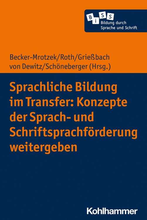 Produktbild: Sprachliche Bildung im Transfer: Konzepte der Sprach- und Schriftsprachf&ouml;rderung weitergeben
