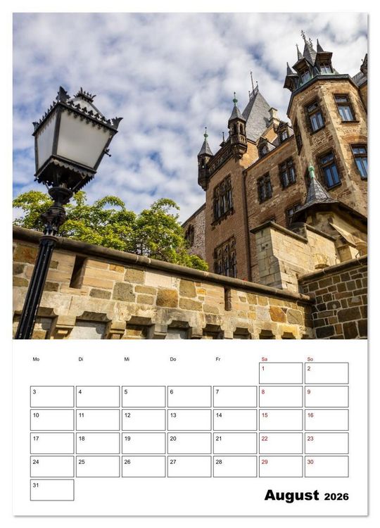 Produktbild: Schloss Wernigerode - Terminplaner (Wandkalender 2026 DIN A3 hoch), CALVENDO Monatskalender