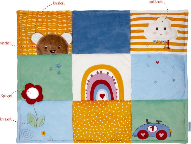 Produktbild: Spieldecke Regenbogen - BabyGl&uuml;ck (ca. 100x80 cm)