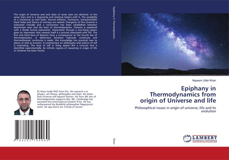 Produktbild: Epiphany in Thermodynamics from origin of Universe and life