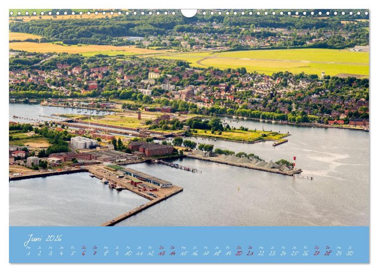Produktbild: Kiel aus der Luft - Die Stadt an der F&ouml;rde aus dem Ballon fotografiert (Wandkalender 2026 DIN A3 quer), CALVENDO Monatskalender
