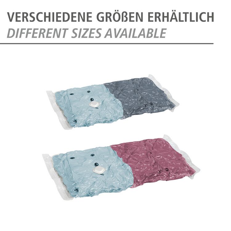 Produktbild: Vakuum Beutel Reise-Set Transparent, 6-teilig, platzsparende Kleideraufbewahrung mit Pumpe