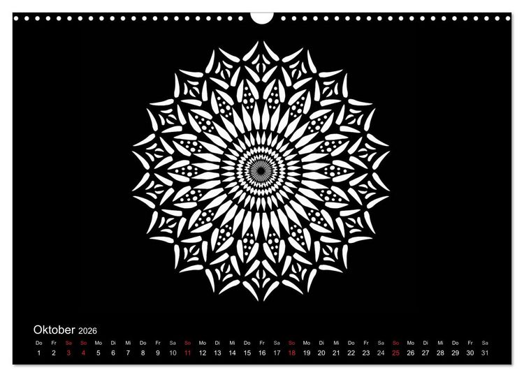 Produktbild: Entspannung und Ruhe durch Mandalas (Wandkalender 2026 DIN A3 quer), CALVENDO Monatskalender