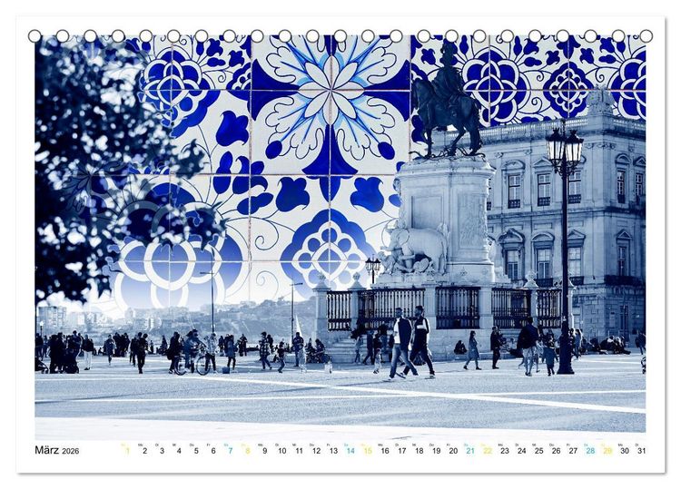 Produktbild: Lissabon One Day (Tischkalender 2026 DIN A5 quer), CALVENDO Monatskalender
