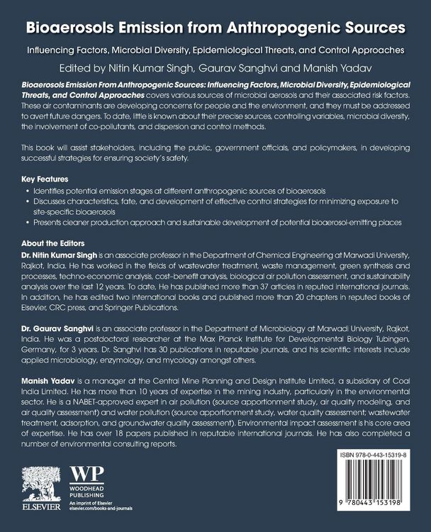 Produktbild: Bioaerosols Emission from Anthropogenic Sources