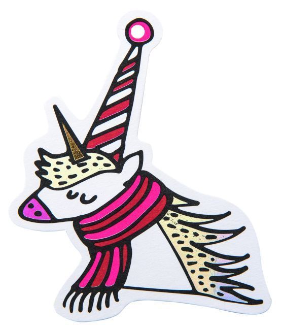 Produktbild: Geschenkanh&auml;nger Einhorn Xmas