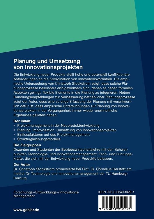 Produktbild: Planung und Umsetzung von Innovationsprojekten