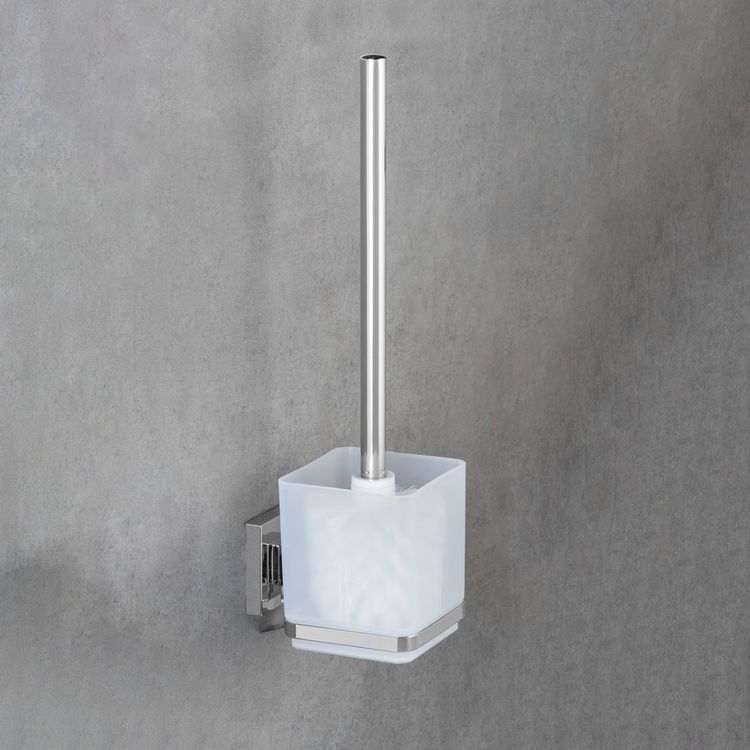 Produktbild: Vacuum-Loc&reg; WC-Garnitur Mod. Quadro Edelstahl, Befestigen ohne bohren