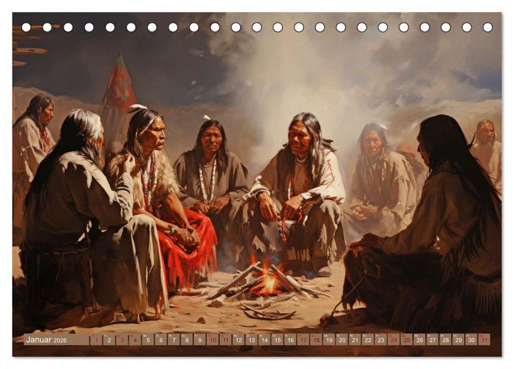 Produktbild: Indianische Impressionen (Tischkalender 2026 DIN A5 quer), CALVENDO Monatskalender