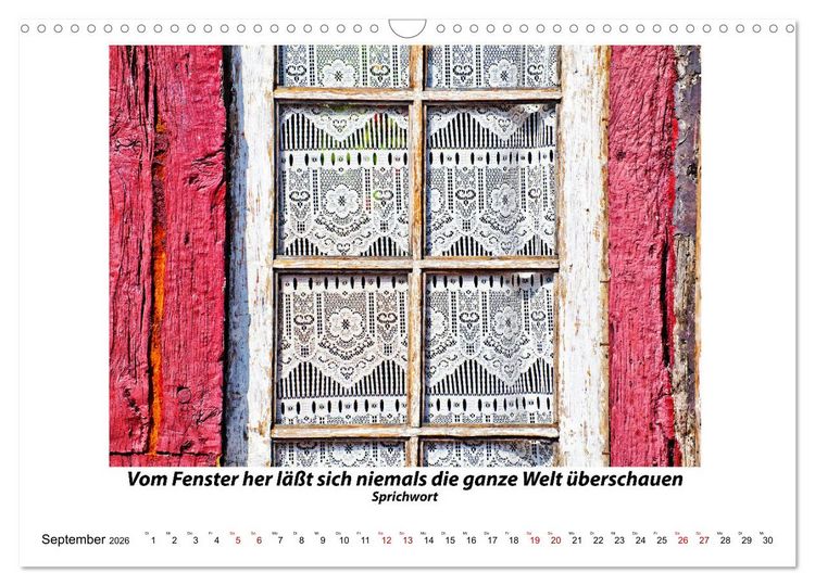 Produktbild: Fenster Gedanken (Wandkalender 2026 DIN A3 quer), CALVENDO Monatskalender