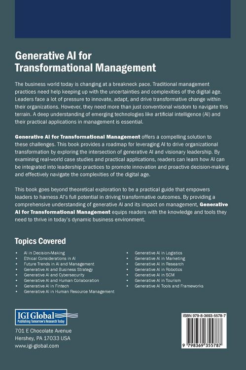 Produktbild: Generative AI for Transformational Management