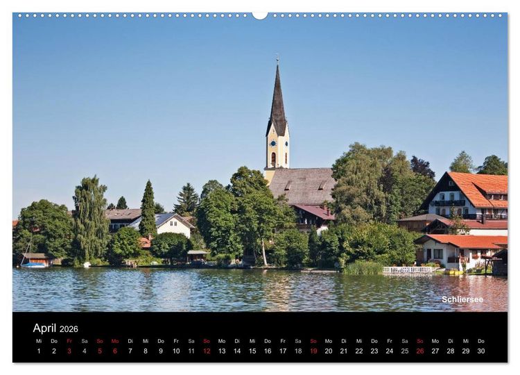 Produktbild: Oberbayerische Seen (hochwertiger Premium Wandkalender 2026 DIN A2 quer), Kunstdruck in Hochglanz