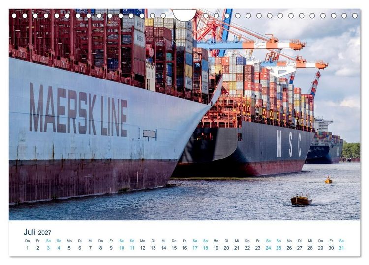 Produktbild: Schiffe gucken im Hamburger Hafen (Wandkalender 2027 DIN A4 quer), CALVENDO Monatskalender