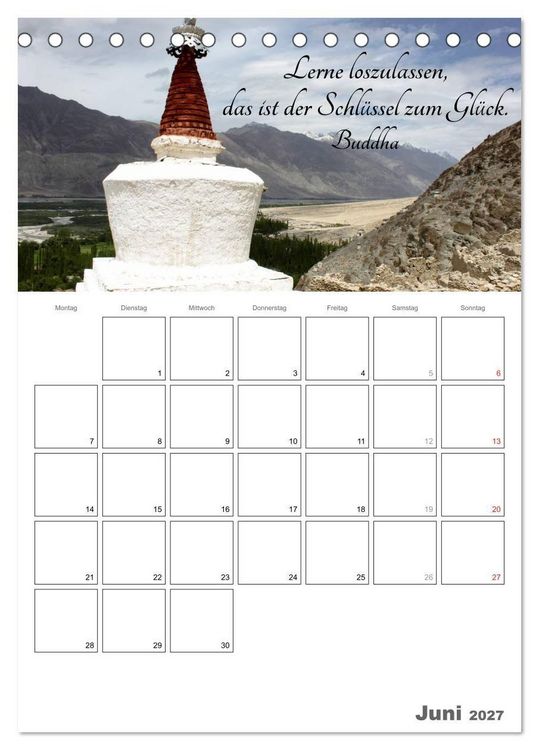 Produktbild: Harmonie und Freude Buddhistische Weisheiten 2027 (Tischkalender 2027 DIN A5 hoch), CALVENDO Monatskalender