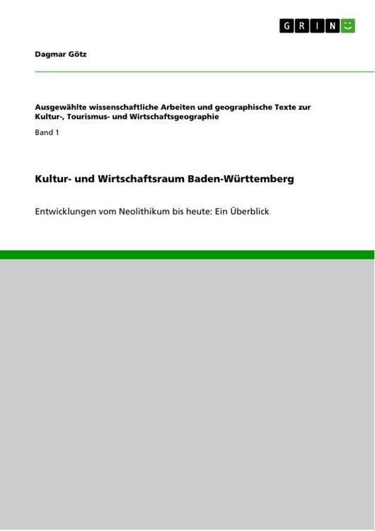 Produktbild: Kultur- und Wirtschaftsraum Baden-W&uuml;rttemberg