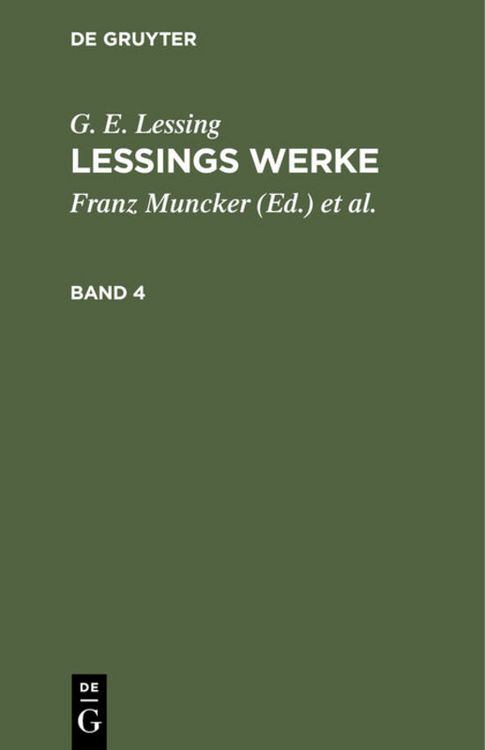 Produktbild: Lessings Werke. Band 4