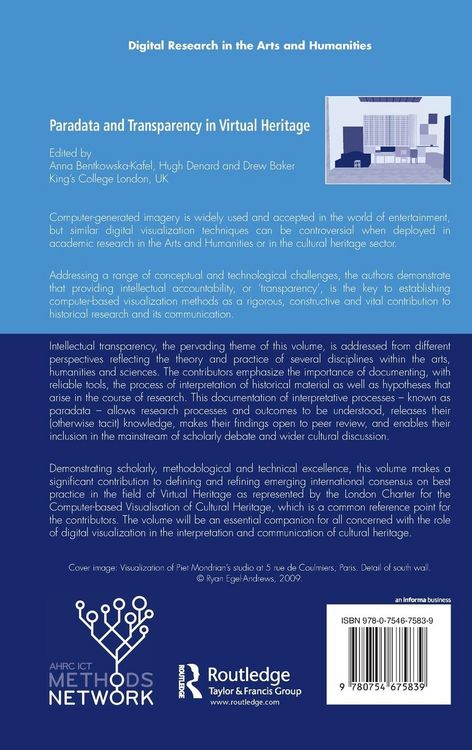 Produktbild: Paradata and Transparency in Virtual Heritage