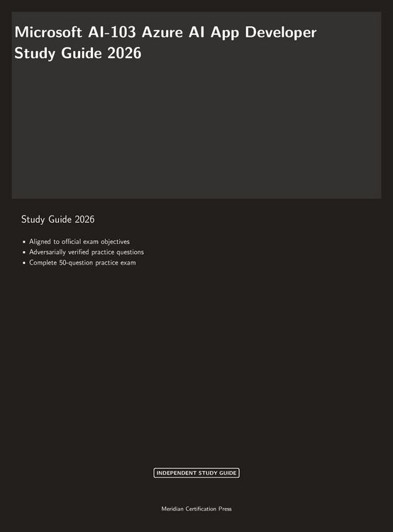 Produktbild: Microsoft AI-103 Exam Study Guide 2026