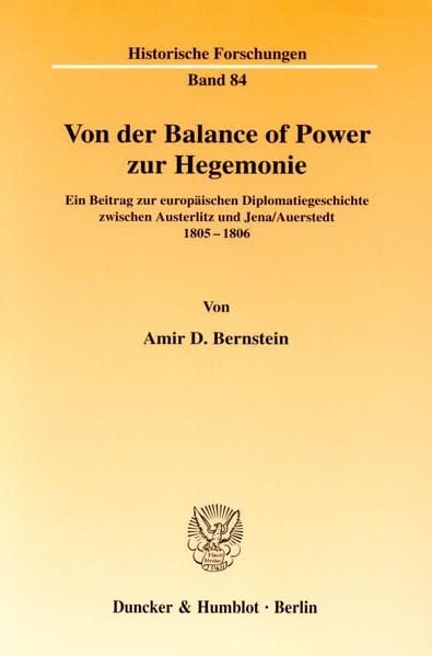 Produktbild: Von der Balance of Power zur Hegemonie.