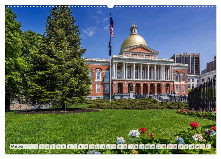Produktbild: Stadtansichten aus Boston (hochwertiger Premium Wandkalender 2026 DIN A2 quer), Kunstdruck in Hochglanz