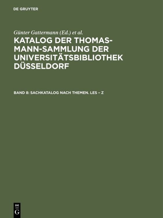 Produktbild: Sachkatalog nach Themen. Les &ndash; Z