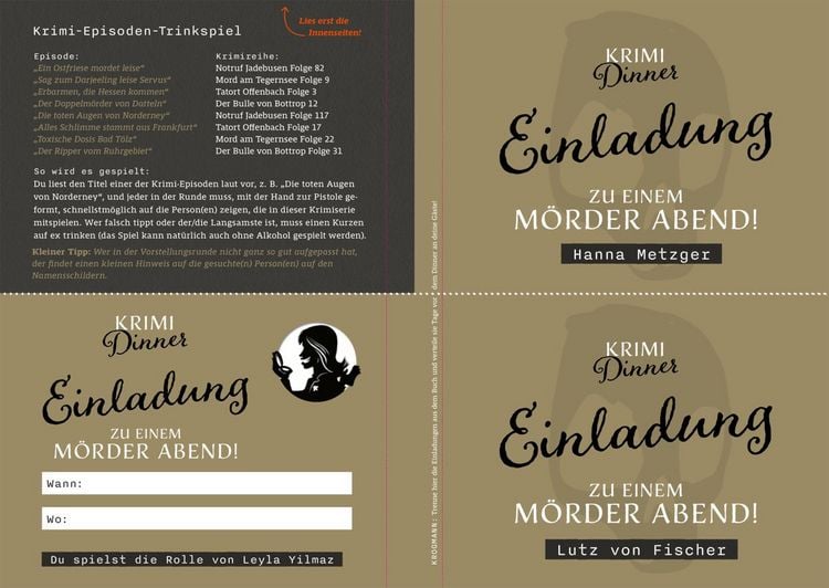 Krimi-Dinner-Buch: Ein mörderisches Casting