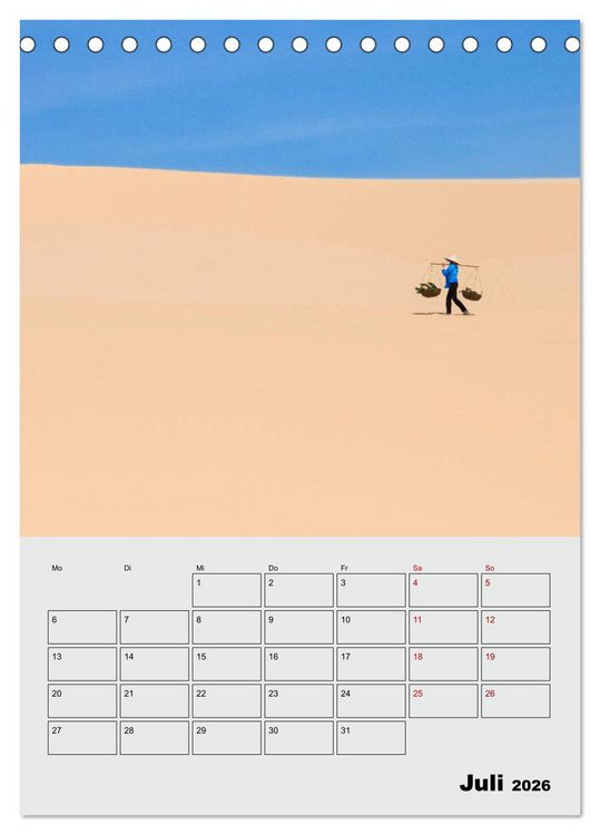 Produktbild: VIETNAM - Mein Urlaubsplaner (Tischkalender 2026 DIN A5 hoch), CALVENDO Monatskalender