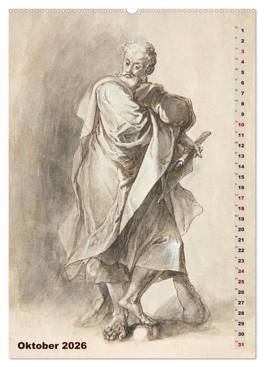 Produktbild: Jesus und die zw&ouml;lf Apostel (hochwertiger Premium Wandkalender 2026 DIN A2 hoch), Kunstdruck in Hochglanz