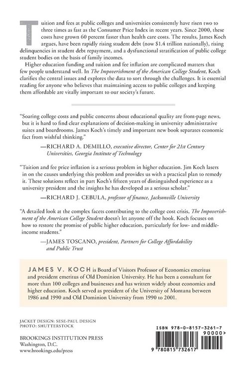 Produktbild: Impoverishment of the American College Student