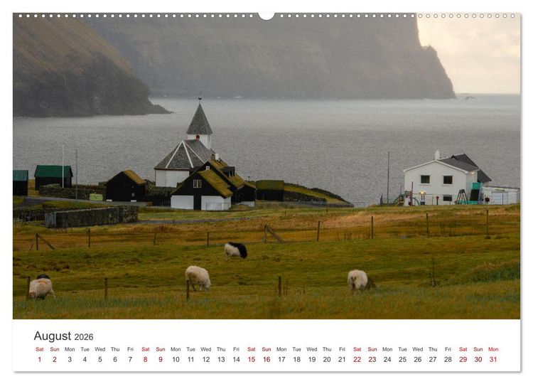 Produktbild: Autumn light at Faroe island (High Quality Premium Wall Calendar 2026 DIN A2 landscape),CALVENDO 12 Month Wall Calendar