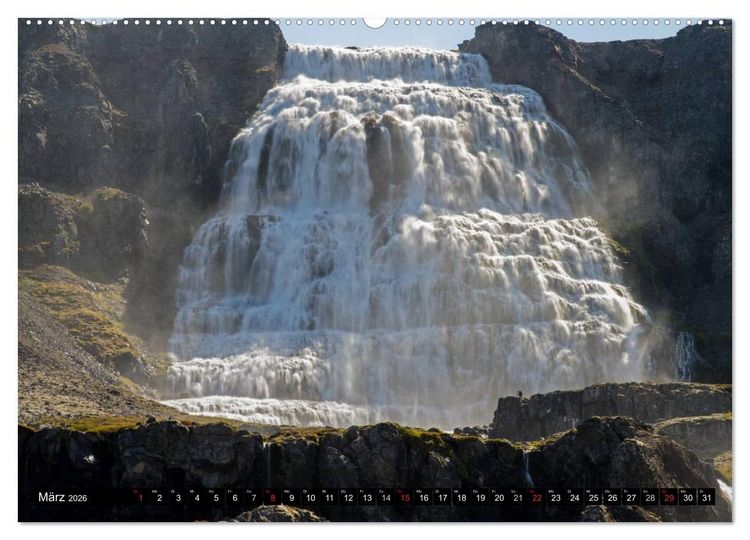 Produktbild: Wasserf&auml;lle Islands (Wandkalender 2026 DIN A2 quer), CALVENDO Monatskalender