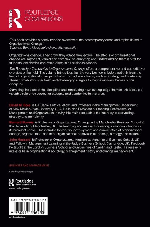 Produktbild: The Routledge Companion to Organizational Change