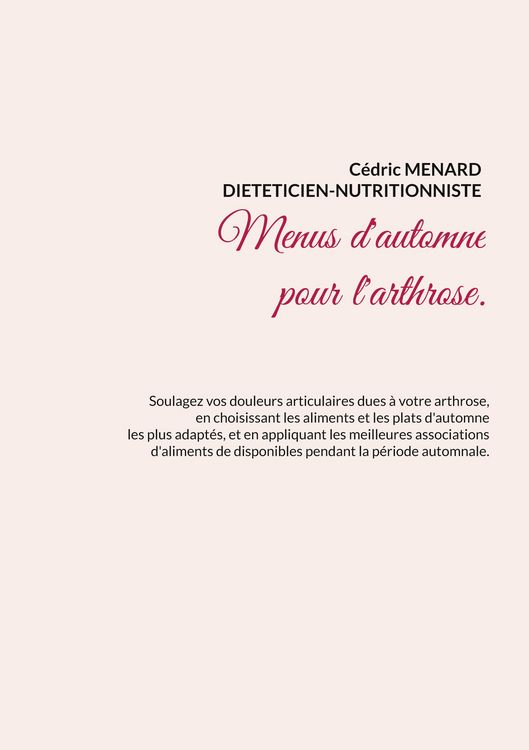 Produktbild: Menus d'automne pour l'arthrose.