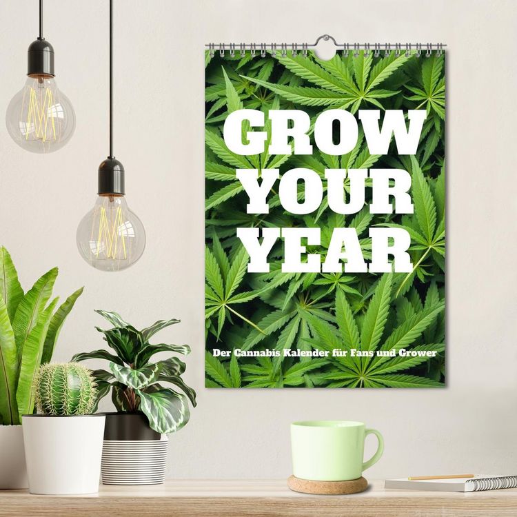 Produktbild: Grow your Year - Der Cannabis Kalender f&uuml;r Fans und Grower (Wandkalender 2026 DIN A4 hoch), CALVENDO Monatskalender