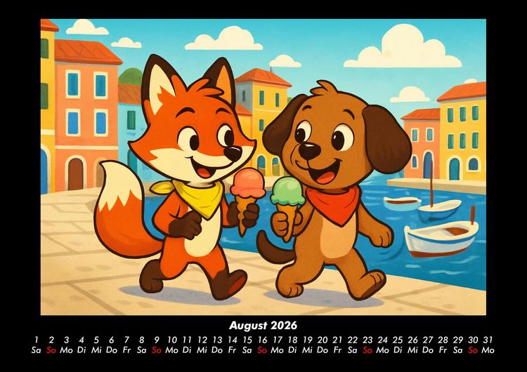 Produktbild: Finn & Wuff auf Kreuzfahrt 2026 Fotokalender DIN A3