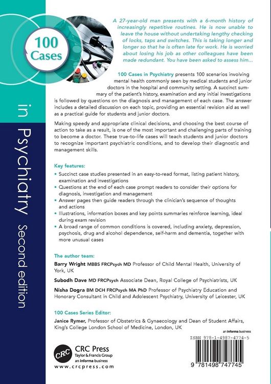 Produktbild: 100 Cases in Psychiatry
