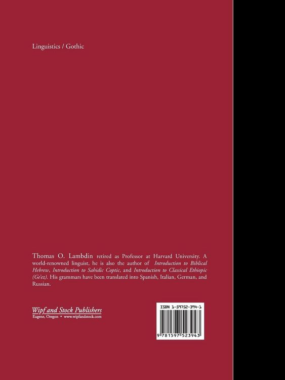 Produktbild: Introduction to the Gothic Language